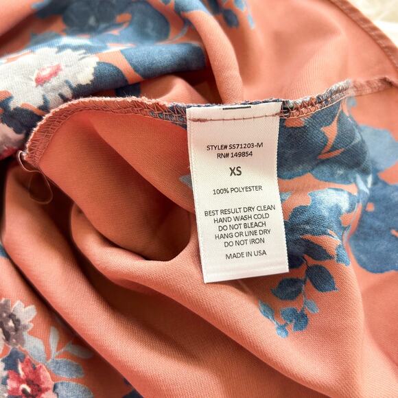 NWOT Sage The Label Floral Two-Piece Set XS Tie Front Crop Top Tiered Mini Skirt - Picture 5 of 7